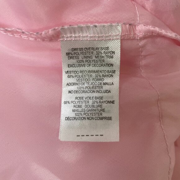 Youngland Girl's 3T Formal Dress Pink Layers Tulle Satin Sparkly Bow Pattern - Picture 8 of 8